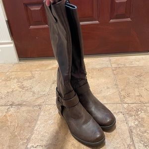 kohl's | brown faux leather knee high boots